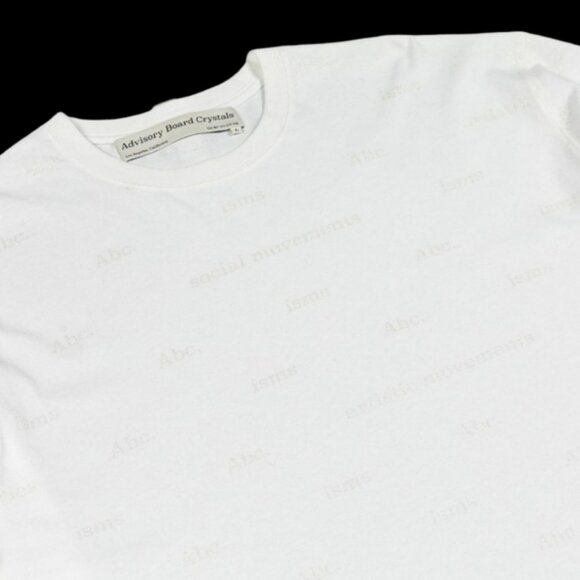 HTF NEW ADVISORY BOARD CRYSTALS Abc Crew Neck Long Sleeve Glitter-Print Tshirt - Picture 2 of 16